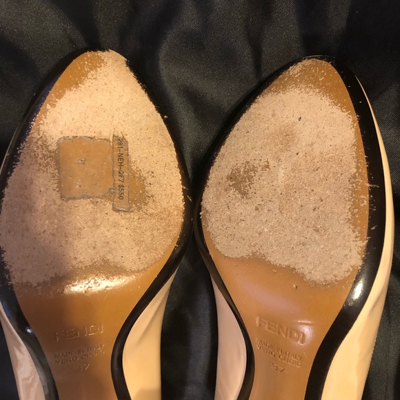 Fendi Tan Patent Leather Heels Sz 37 - Picture 7 of 8
